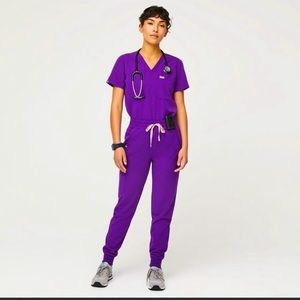 FIGS Limited Edition Purple One Pocket Top